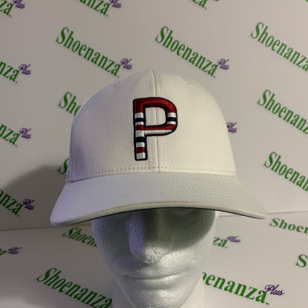 PUMA Hat P Cap Snapback Adjustable Patriotic Tucker Blue Red White One Size